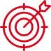 Target with arrow bullseye icon