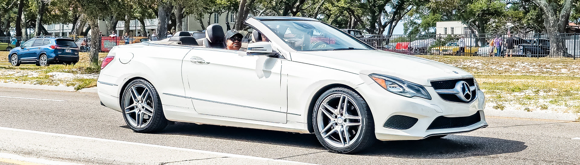 White Mercedes-Benz E Class E350 Convertible Car