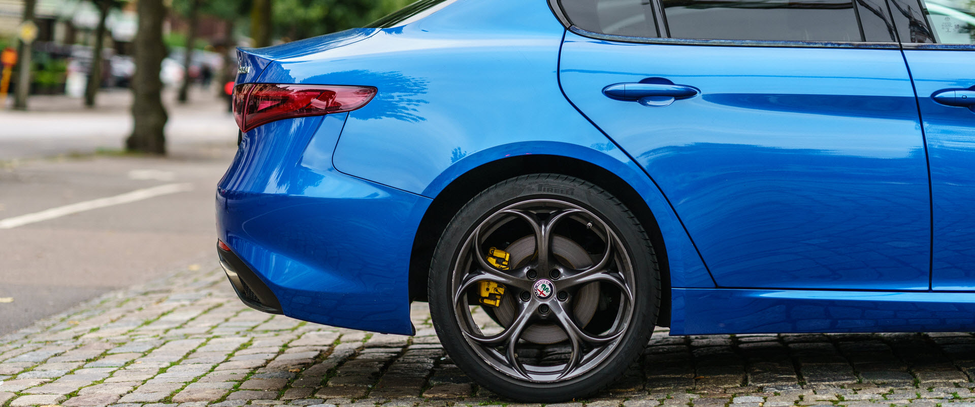 Blue Alfa Romeo Gulia Q4 Car