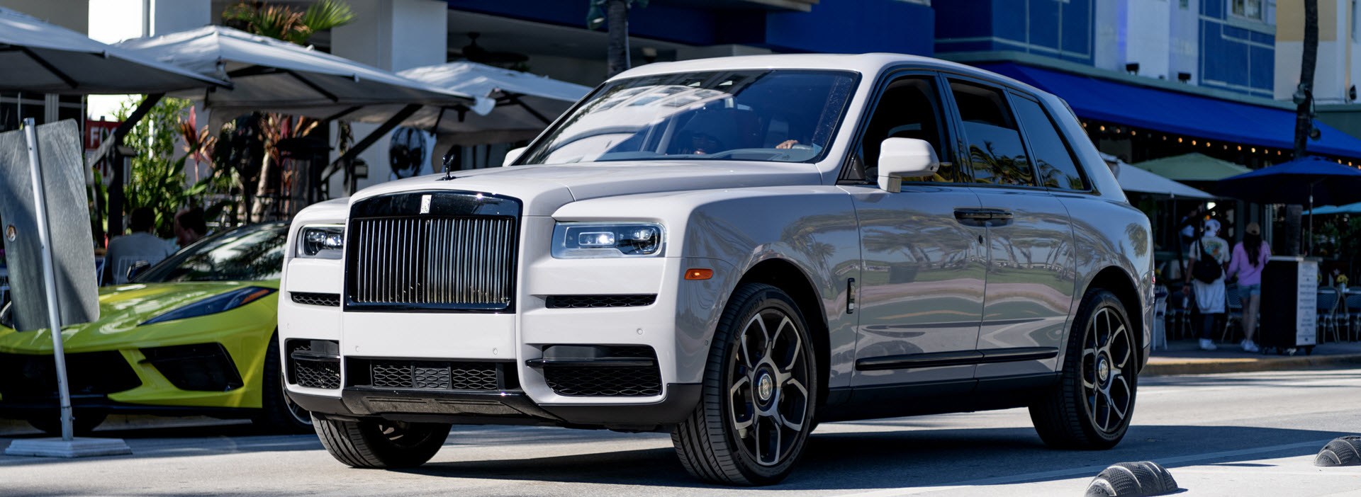White Rolls Royce Cullinan SUV
